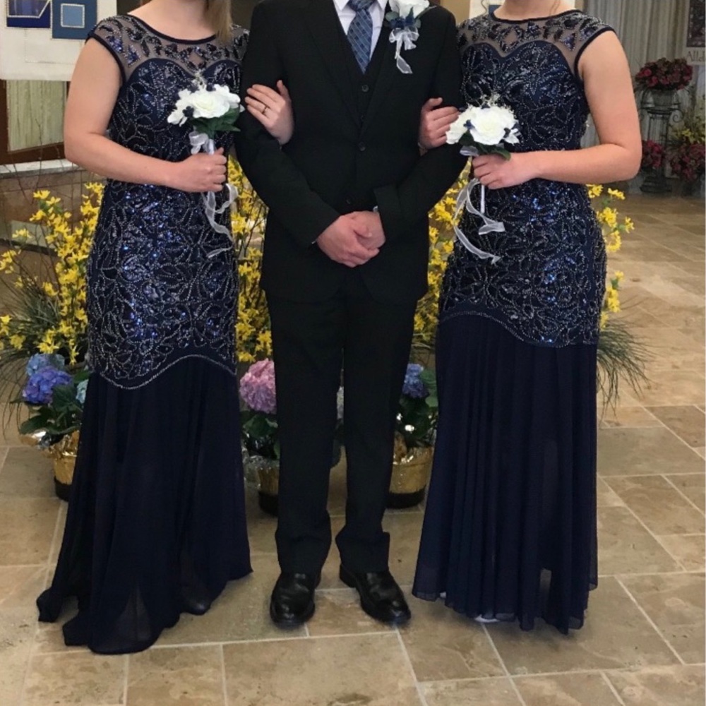 Navy Blue Ballgown Size S